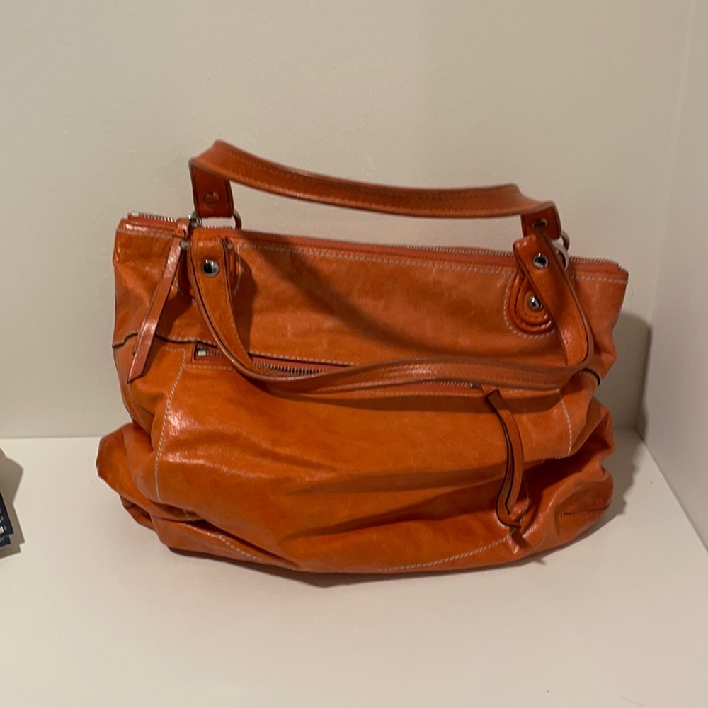 Well loved orange Coach bag - Picture 2 of 16